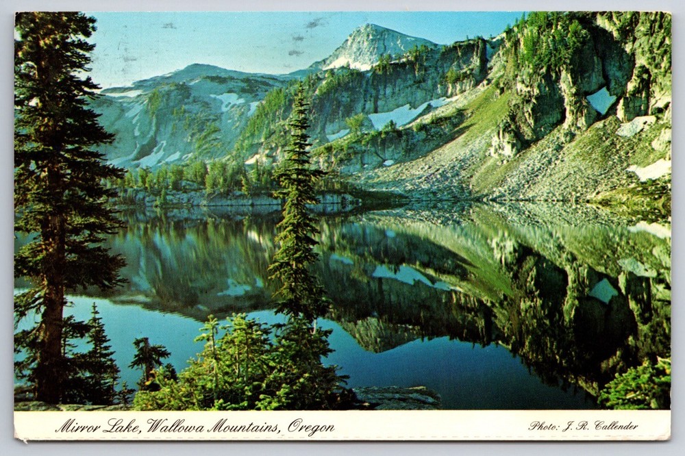 Postcard Mirror Lake, Wallowa Mountains, Oregon USA Posted
