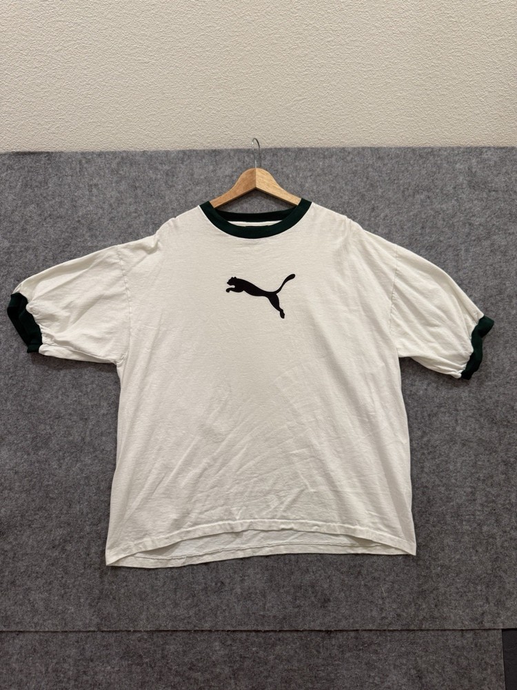 Vintage 90s Puma Ringer T Shirt Fits Size Men’s 2XL