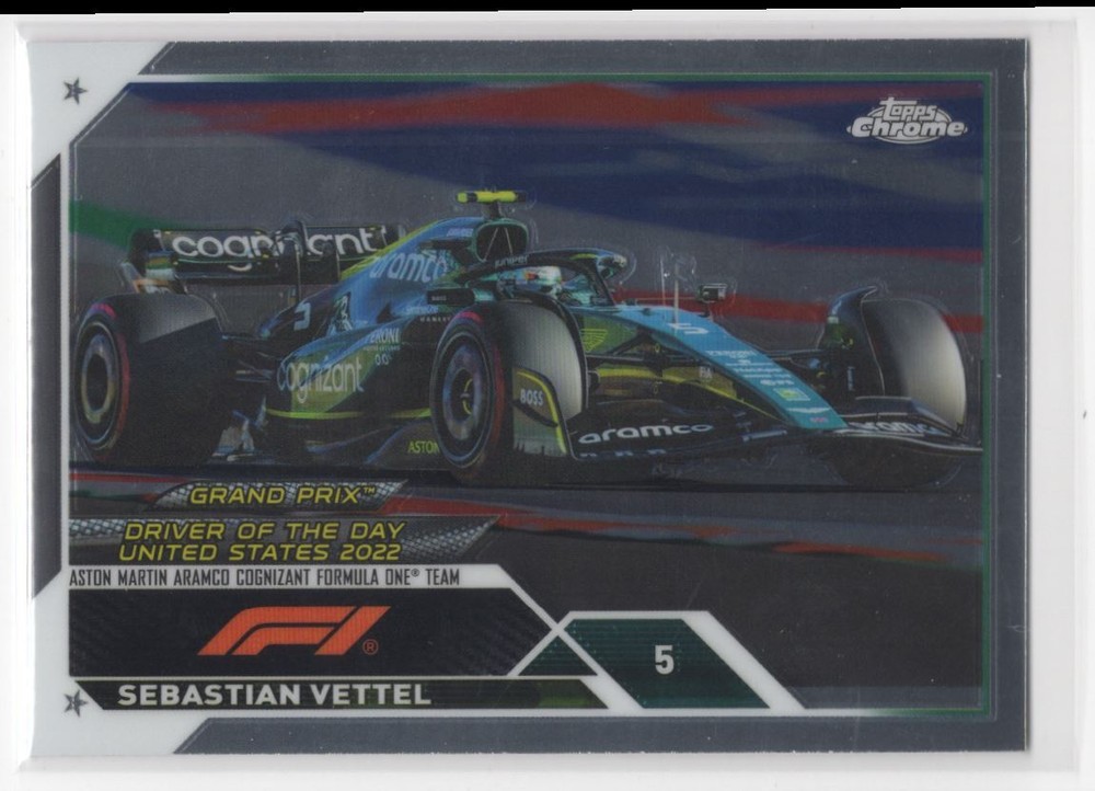 2023 Topps Chrome Formula 1 Sebastian Vettel Aston Martin Aramco Cognizant F1