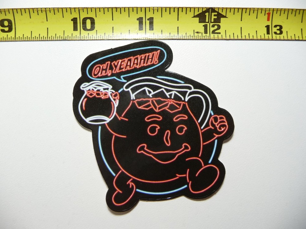 Colorful Neon Kids Powdered Drink Sticker Decal Fun Design