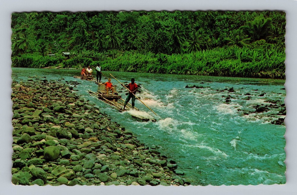 Jamaica- Port Antonio Rafting On The Rio Grande Standard Post Vintage Postcard