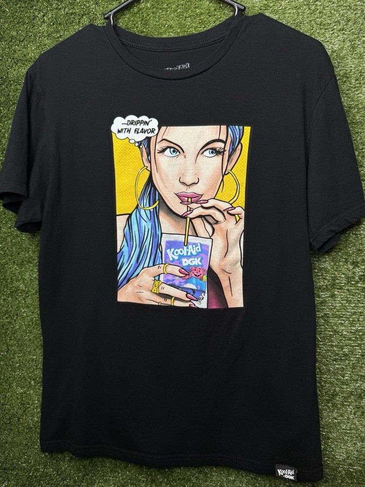 DGK x Kool-Aid Drippin With Flavor Graphic T-Shirt Black Men’s Size Medium