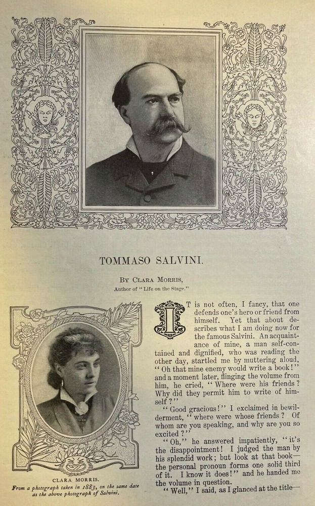 1901 Actor Tommaso Salvini