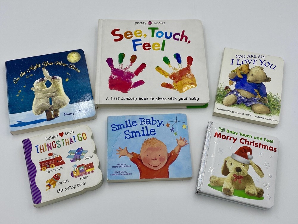 Lot of 6 Children Baby Toddler Hardcover Board Books Mixed Lot