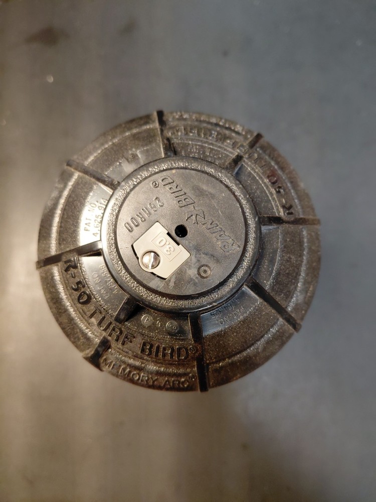 R-50 Rain Bird Turf Pop-Up Oscillating Sprinkler Head 3.0 GPM Nozzle Rare Vintage