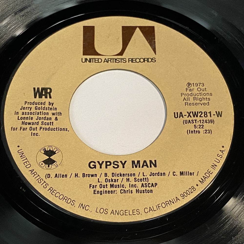War: Gypsy Man / Deliver The Word 45 - United Artists - Funk