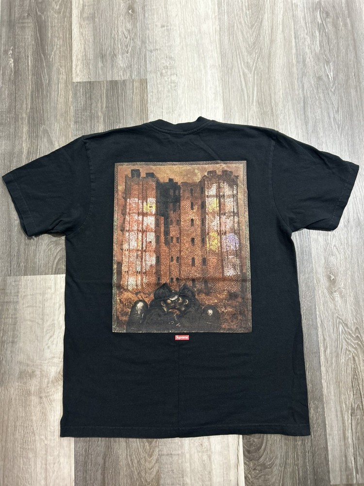Supreme X Martin Wong Big Heat Firefighters Art Graphic Crew T-Shirt M