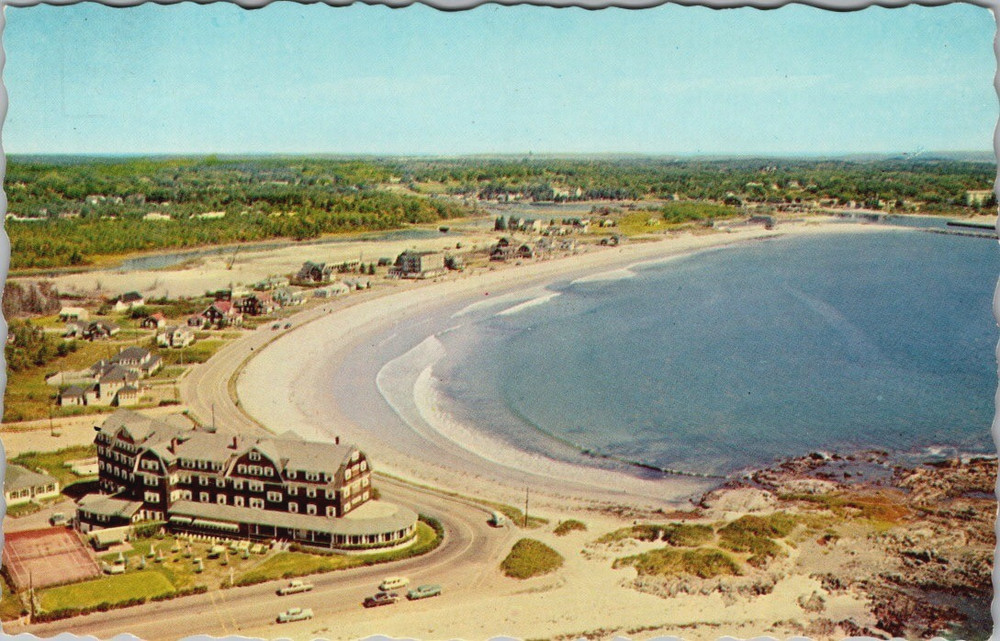Aerial View Kennebunk Beach Oaks Neck Maine Postcard