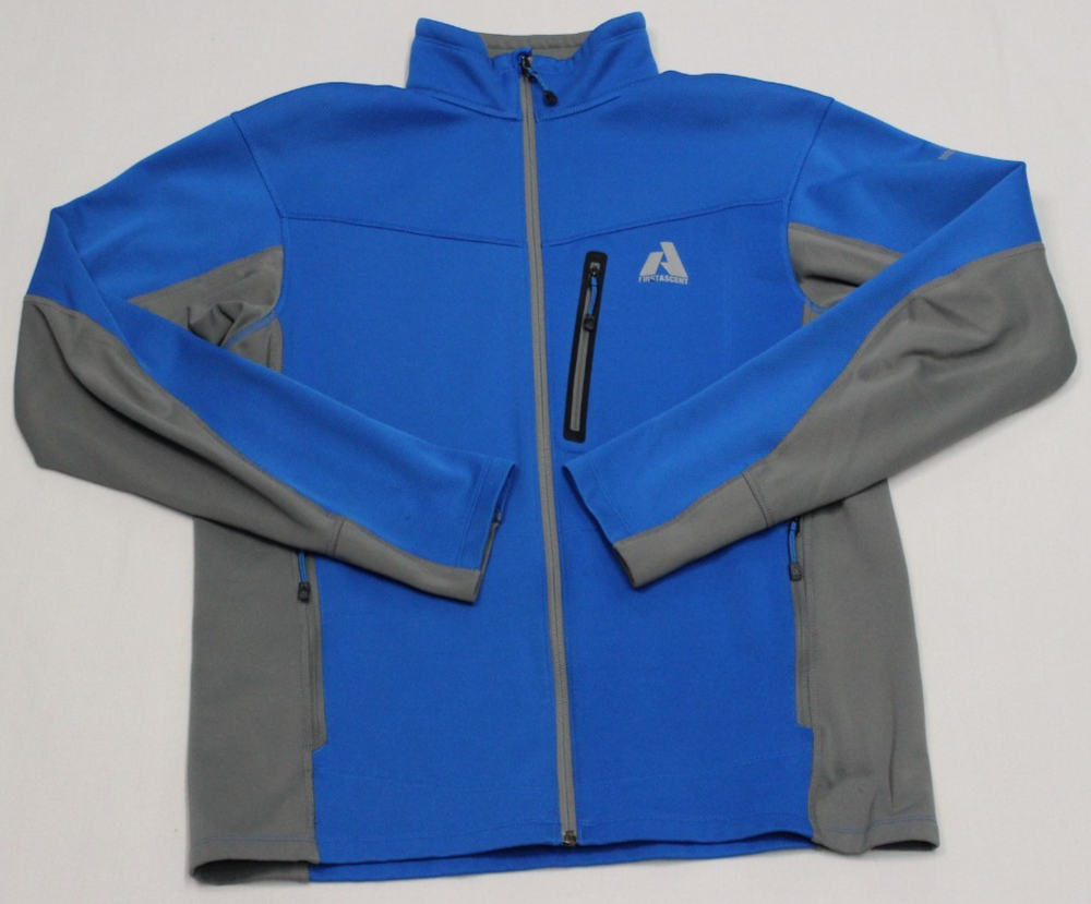 Eddie Bauer First Ascent Expedition Men's Full Zip Jacket Size Medium Blue Gray