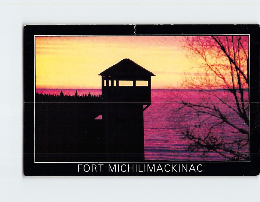 Postcard Fort Michilimackinac Mackinaw City Michigan USA
