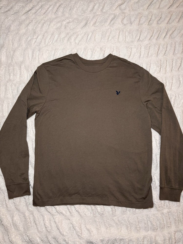 American Eagle Outfitters Super Soft Men’s Brown Crew Neck Long Sleeve Tee M