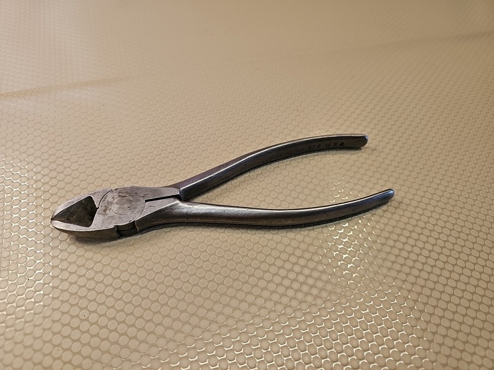 Vintage SNAP-ON Tools No. 87C Diagonal Side Cut Wire Cutters Pliers 7