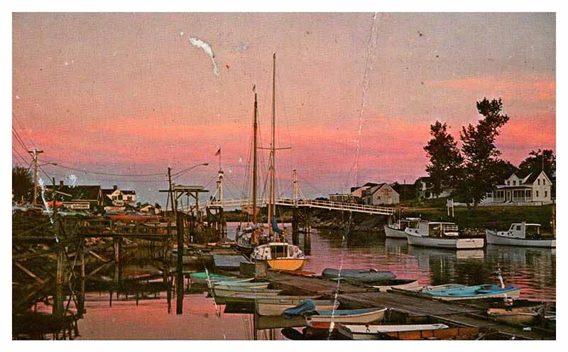 Postcard PIER SCENE Ogunquit Maine ME m/09 AS3679