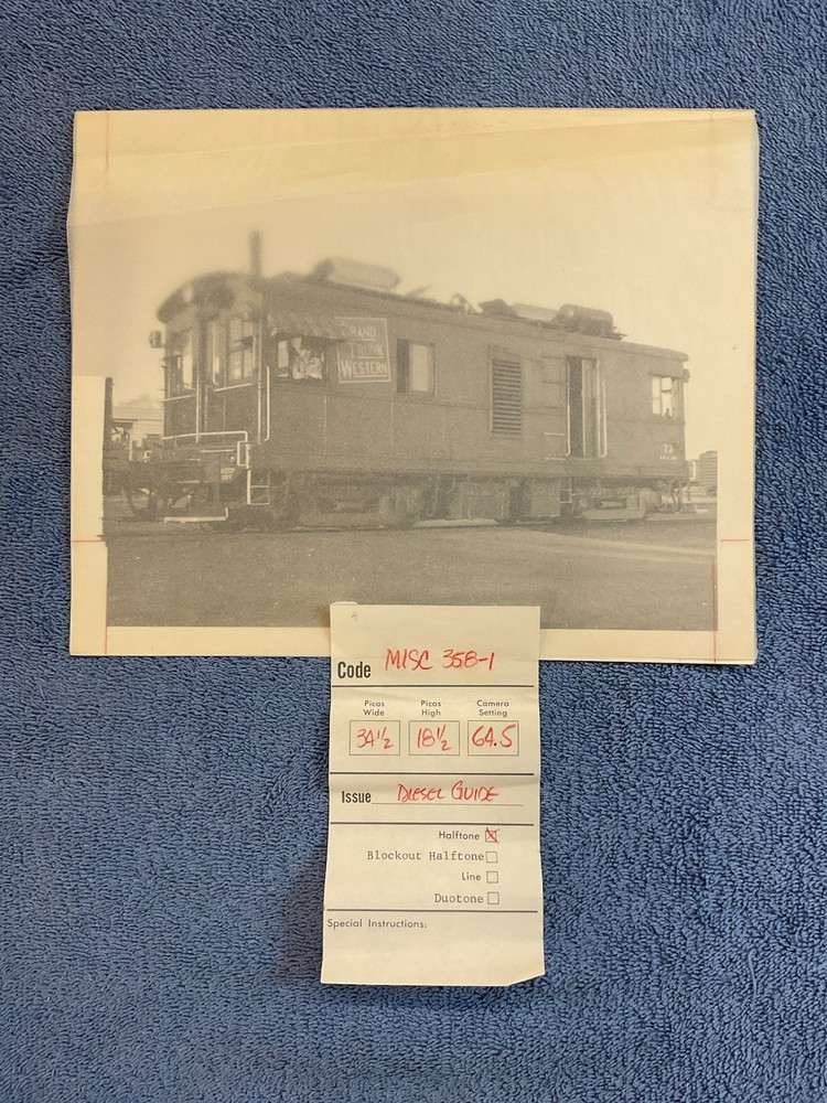 Original 1960s Black & White Photograph Grand Trunk Western Railroad 8x10