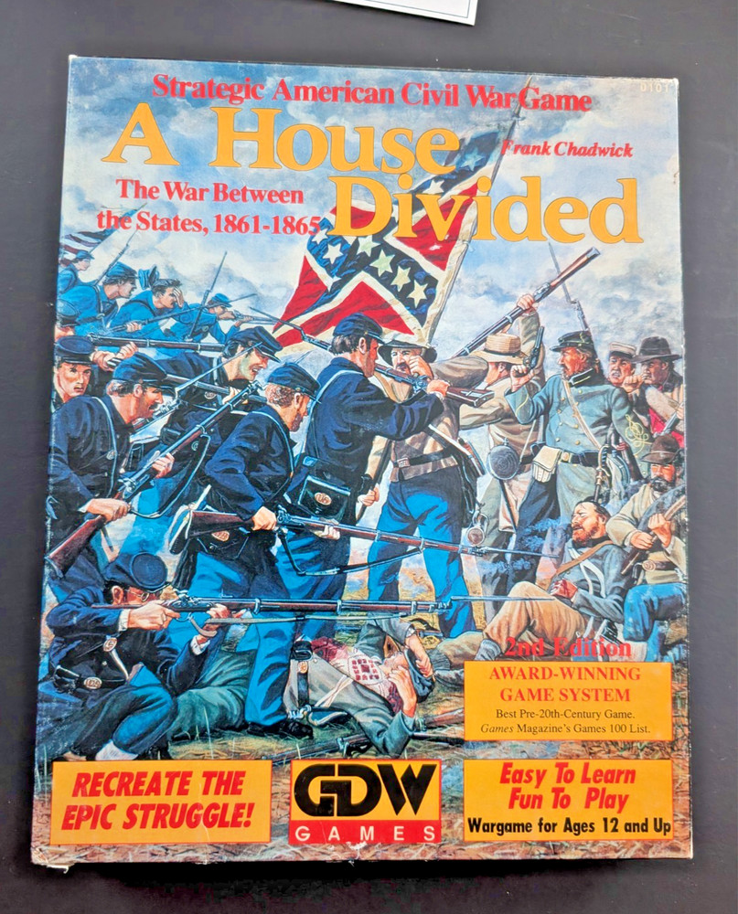 A HOUSE DIVIDED.American Civil War Between The States 1861-1865, GDW 1989 Game