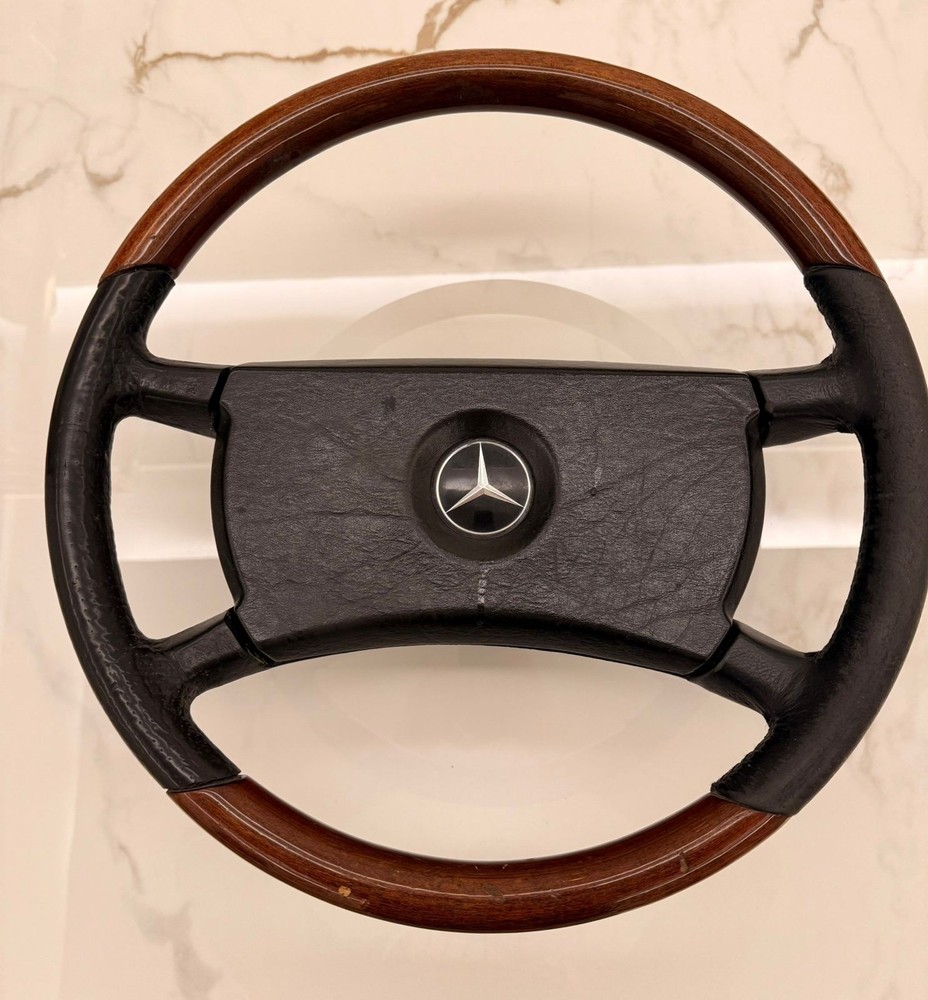 Mercedes wood steering wheel r107 w123   w126 steering wheel