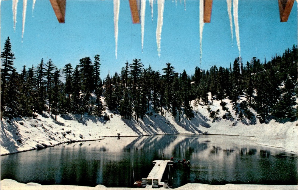 Crystal Lake Resort, Angeles National Forest, California, Azusa, Postcard