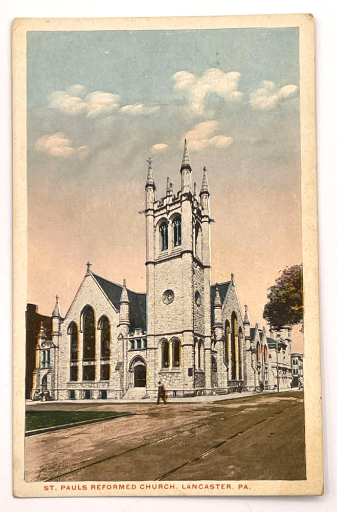 St Pauls Reformed Church Lancaster PA Antique Postcard