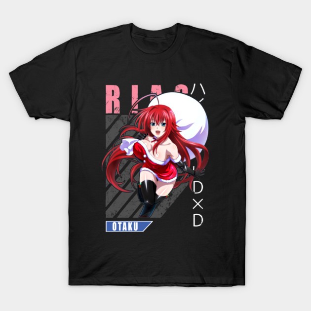 Rias Gremorye Christma T-Shirt High School DxD Rias Gremory Waifu Shirt Black V5