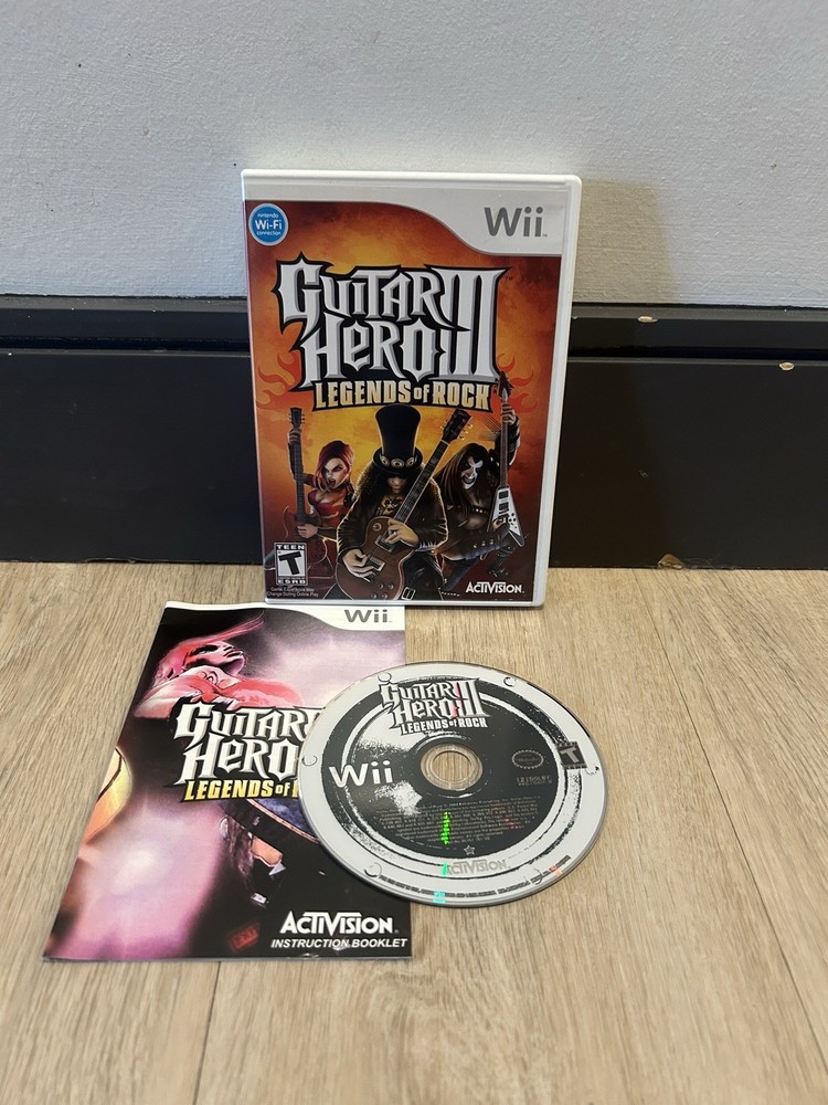 Guitar Hero III Legends of Rock Nintendo Wii Complete CIB Excellent Condition