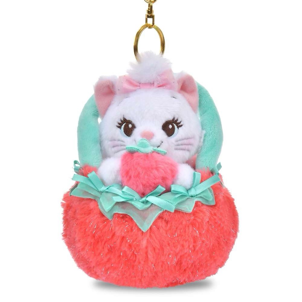 Disney store Japan Tokyo Marie The Aristocats Plush Keychain GLOSSY FRUITS