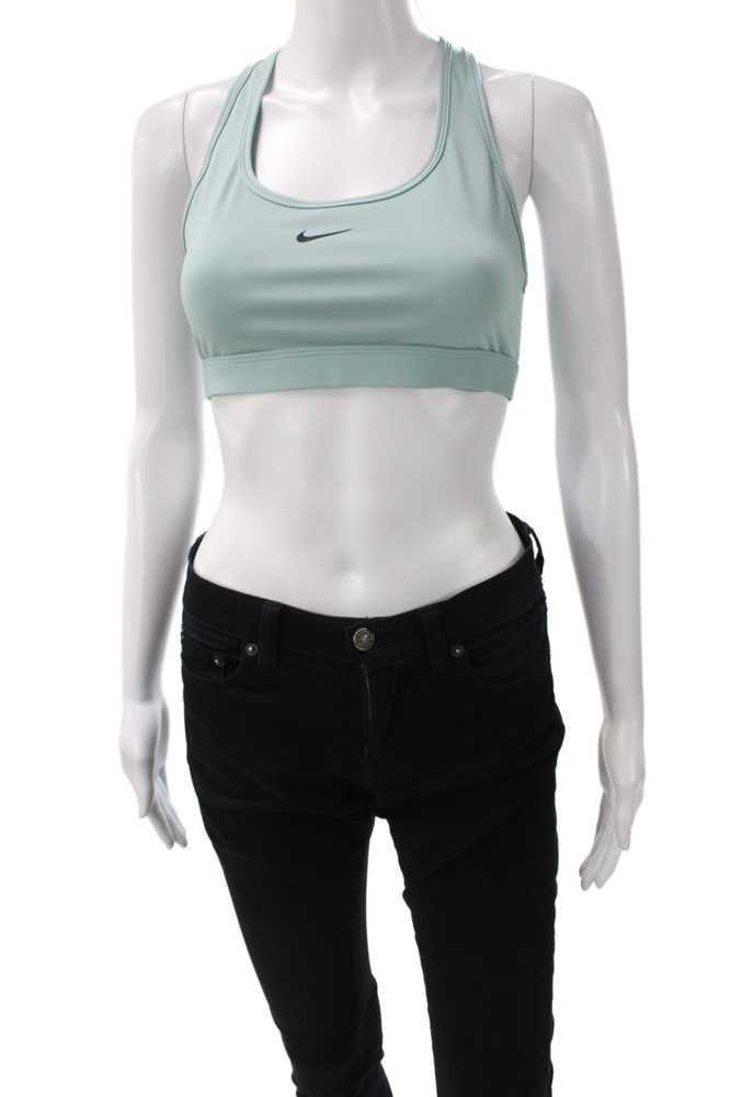 Nike Womens Sports Bra Green Polyester Blend Sleeveless Size MFree Shipping in US $100+ Orders | $6.95 Orders Below