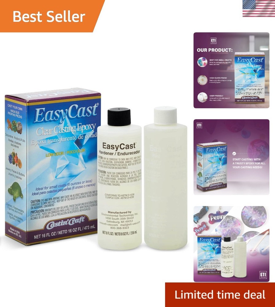 Epoxy Resin Kit 16oz Clear Casting Art Jewelry Craft Coating DIY