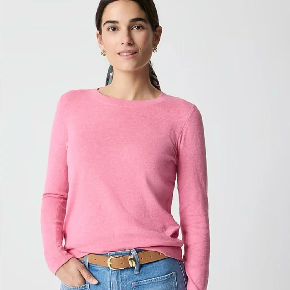 J. Crew Women's (XXS) Pink Teddie Long Sleeve Cotton Sweater Shirt