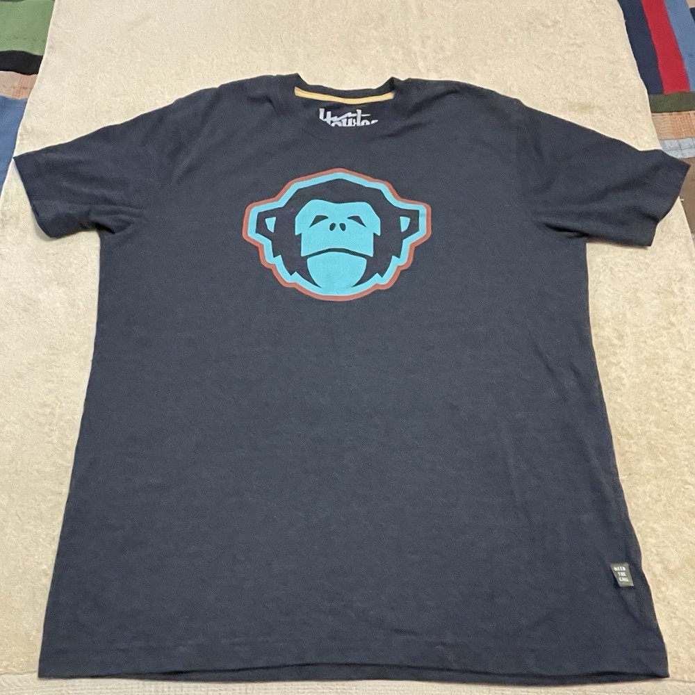 Howler Bros Monkey Graphic T-Shirt Heather Gray Blue Size Medium Tee