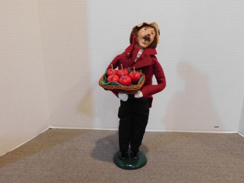 Byers Choice Man Vendor with Candy Apples