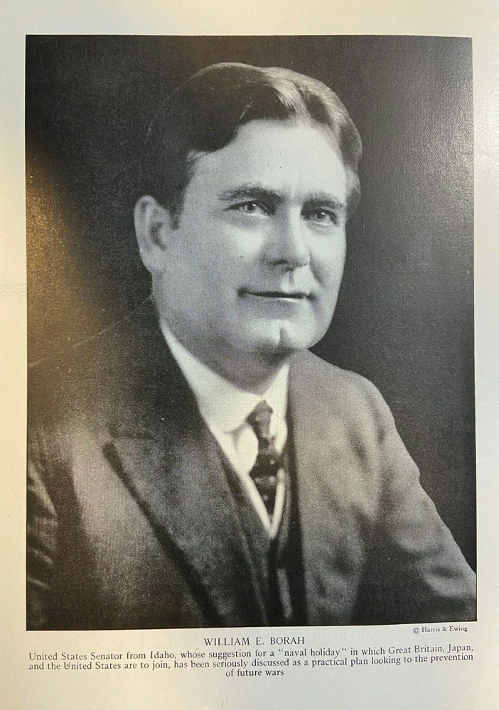 1921 Vintage Magazine Illustration Idaho Senator William E. Borah