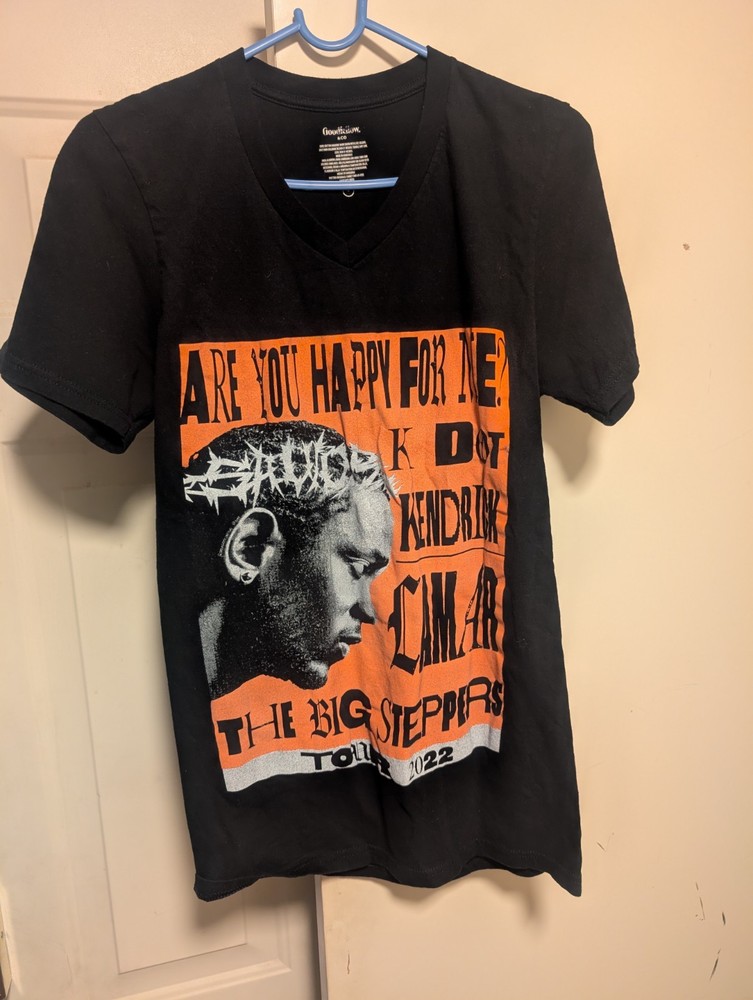 Kendrick lamar big steppers 2022 double sided concert tee shirt small