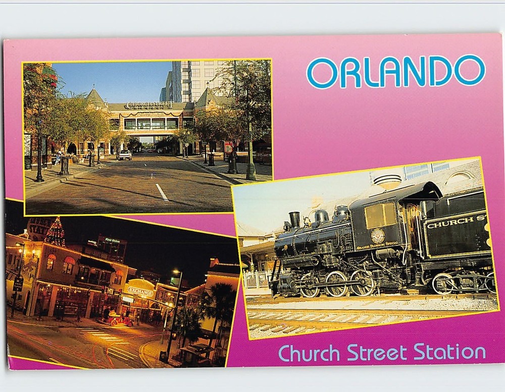 Postcard Church Street Station Orlando Florida USA
