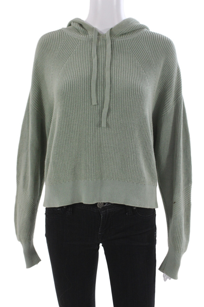Rag & Bone Womens Pullover Hoodie Green Cotton Drawstring Size SFree Shipping in US $100+ Orders | $6.95 Orders Below