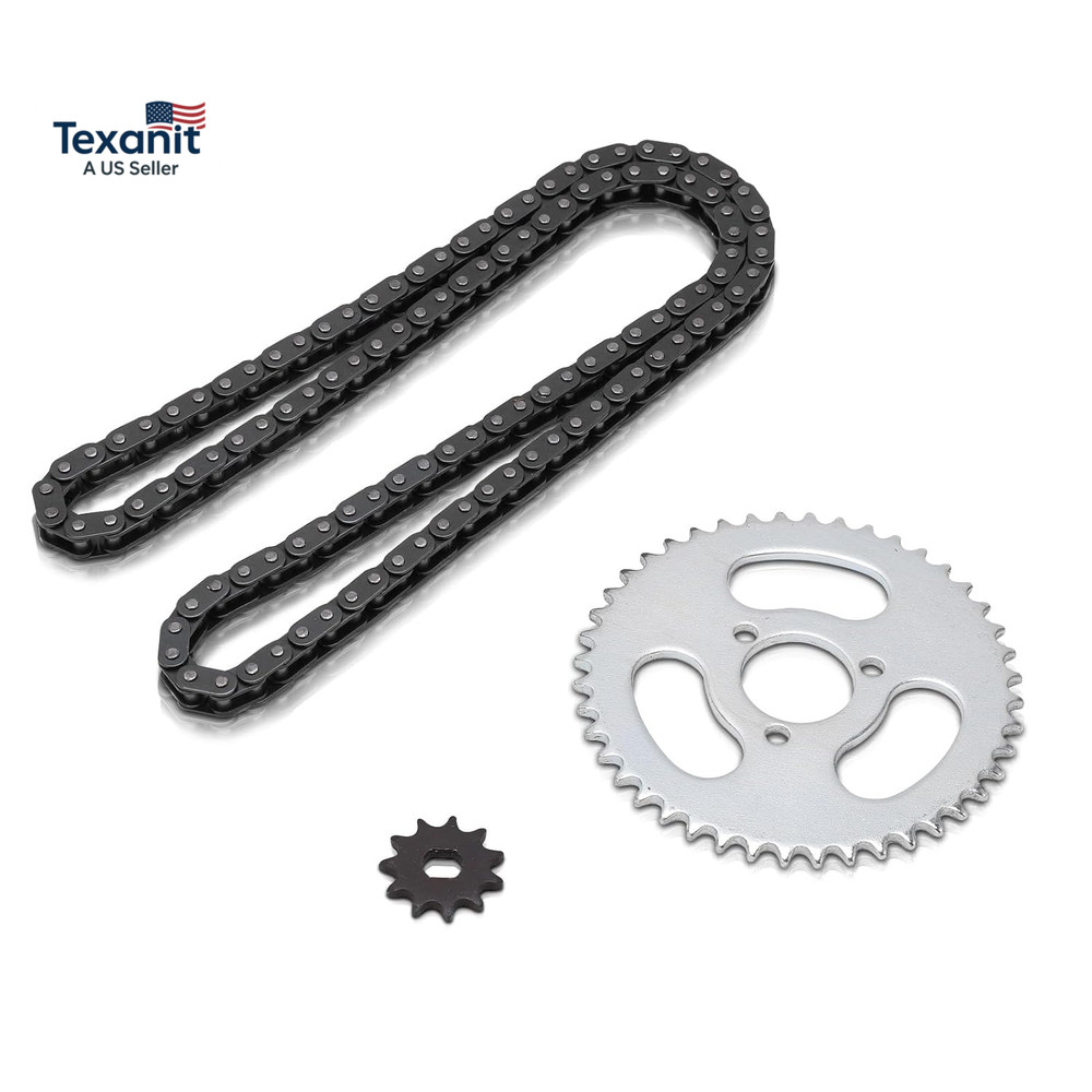Chain Sprocket Kit, T8F Front and Rear Sprocket Chain Replacement High Power Ste