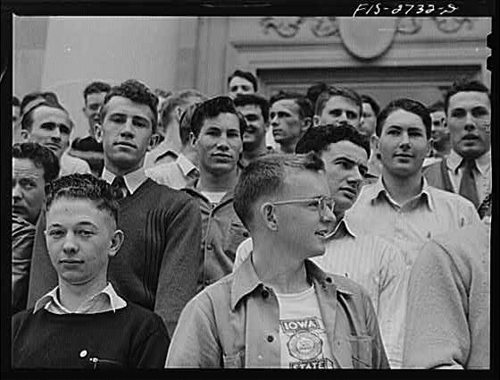 Ames Iowa 1910s Iowa State College Agriculture Freshmen Students Group