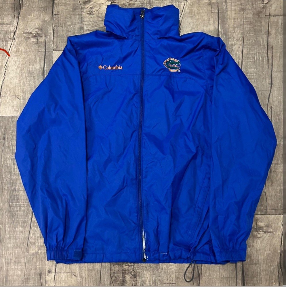 Columbia Blue and Orange Florida Gators Full Zip Windbreaker Jacket Size Small