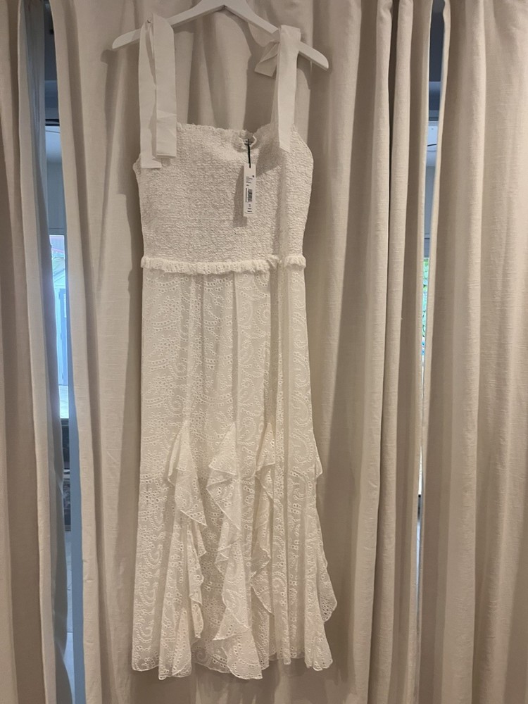 NWT $660 Alice + Olivia Off White Maxi Dress Women Size 12