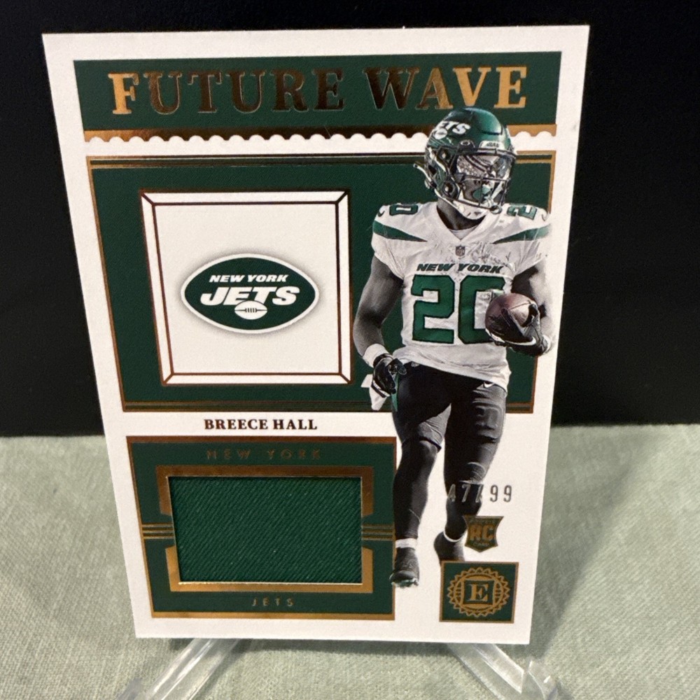 2022 Panini Encased Future Wave Breece Hall RC Patch #FWM-47/99 Jets Rookie