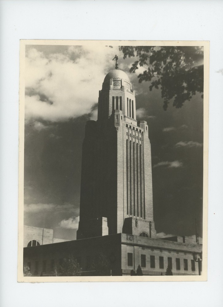 Vintage Photo Historic Nebraska State Capitol Building Legislature NE 1940s