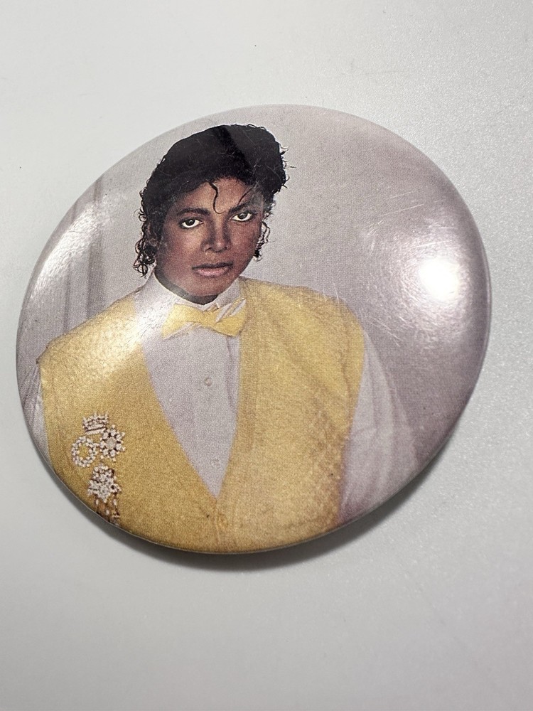 Vintage Pinback Button Michael Jackson 1980s