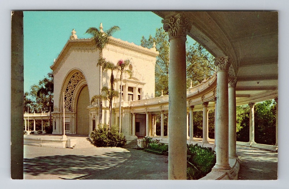 San Diego CA-California, Spreckel's Organ, Balboa Park Souvenir Vintage Postcard