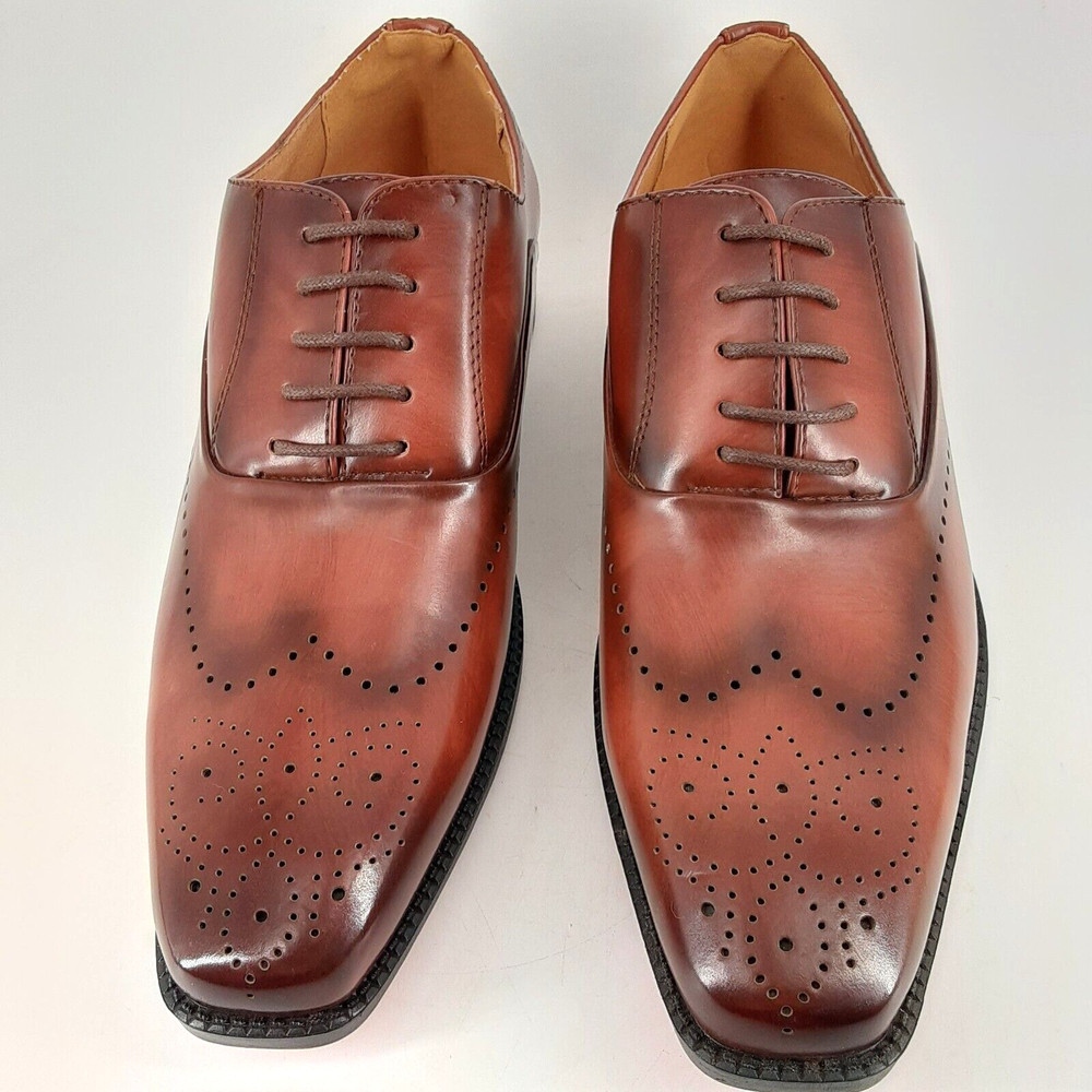 Antonio Cerrelli  Elite Men's Brown Dress Shoes Size 9 Lace Up Make A Statement