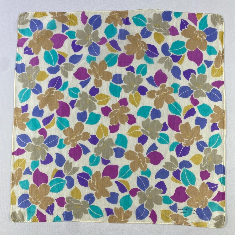 Vintage Pierre Balmain Handkerchief Neckerchief Bandana Pocket Square