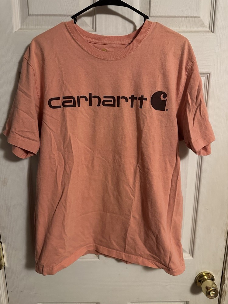 Carhartt Men Signature Sleeve Logo Long Sleeve T Carbon Heather Size Small