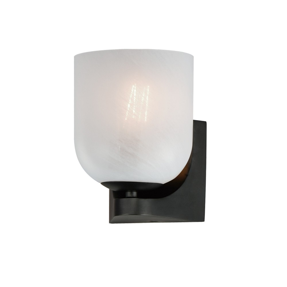 Maxim 21231 8-Inch Black Bathroom Sconce with Scoop Design