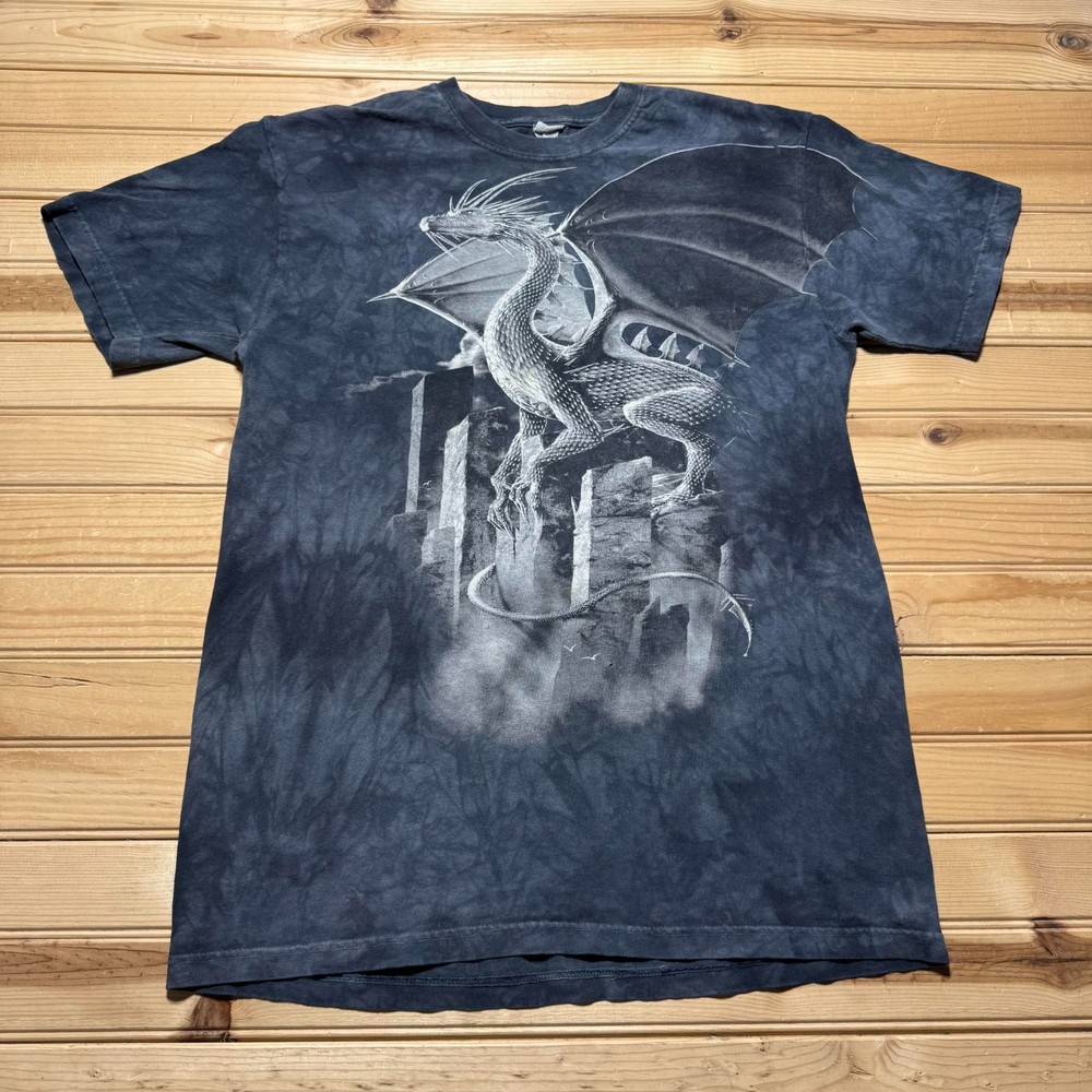 Vintage Y2K The Mountain Dragon Rock Spires Graphic Tie Dye T-Shirt - Medium