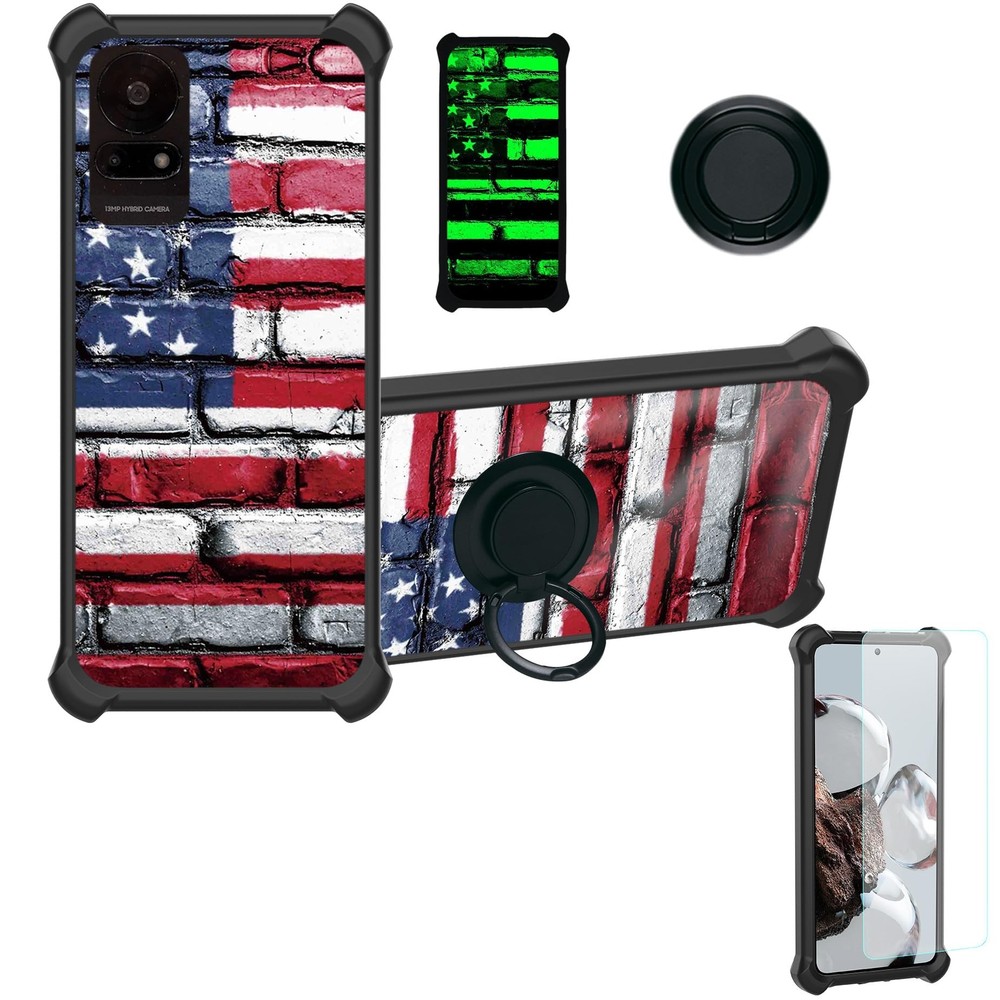 TCL 50 LE 5G Phone Case with Tempered Glass Screen Protector