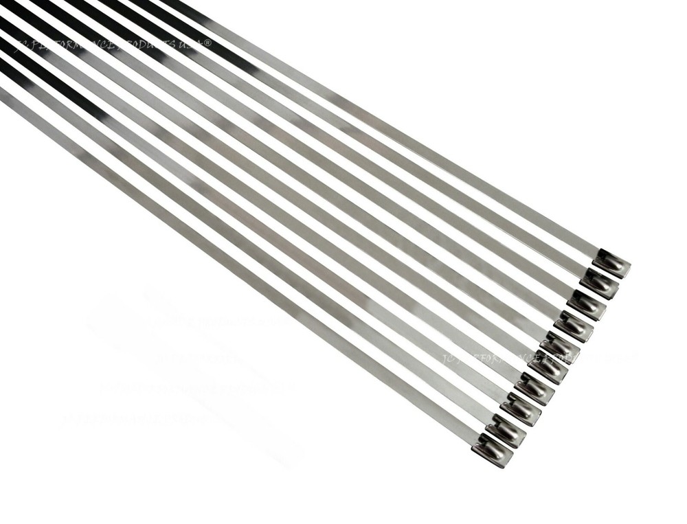 JCP USA 310 Stainless Steel Cable Ties Strap Exhaust Wrap Clamp Metal Tie fasten