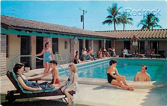FL, Miami, Florida, Royal Motel, Pool, Dexter Press No. 90522
